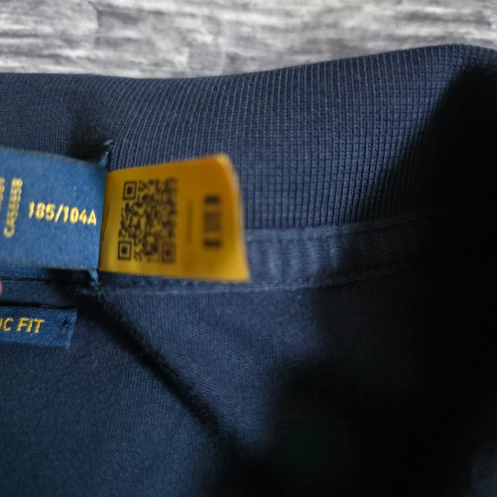 Polo Ralph Lauren Mens XL Classic Fit Navy Blue Short Sleeve Cotton Polo Shirt